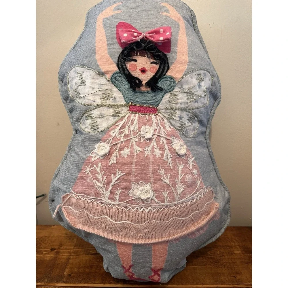 Martha Stewart Christmas Sweet Nutcracker Pals Pillow Fairy Ballerina